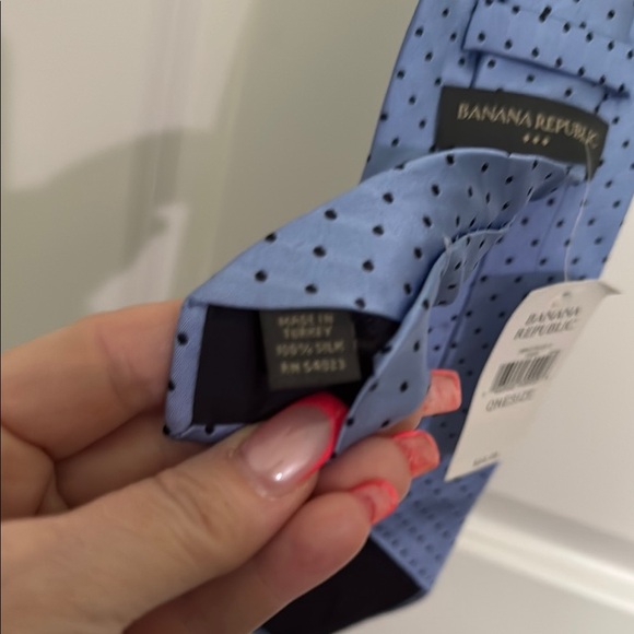 Banana Republic Blue and Black Polka Dot Tie - Picture 4 of 5